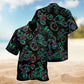 Motorcycle Creative Pattern Hawaiian Shirt For Resort Trips, Coastal Parties, And Warm Weather Style