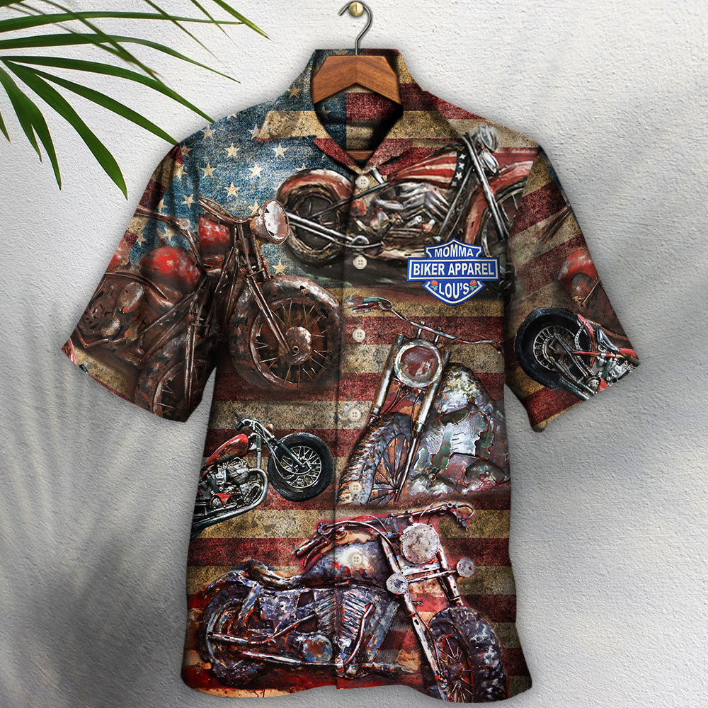 Motorcycle Plans Maps American Hawaiian Shirt For Summer Events And Casual Outdoor Wear