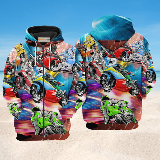 Motorcycle Racing Hoodie For Automotive Enthusiasts Road Trips And Casual Everyday Wear