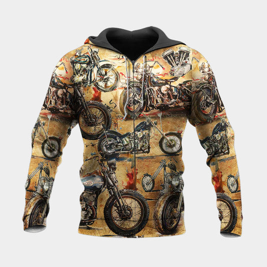 Motorcycle Ride Live Today Hoodie For Road Adventures Casual Outfits And Relaxed Daily Style