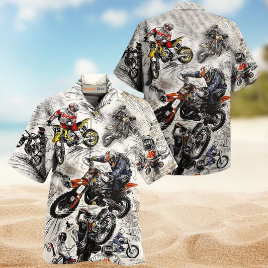 Motorcycle Ride Hard Hawaiian Shirt For Beach Days, Summer Outings, And Thoughtful Gift Giving