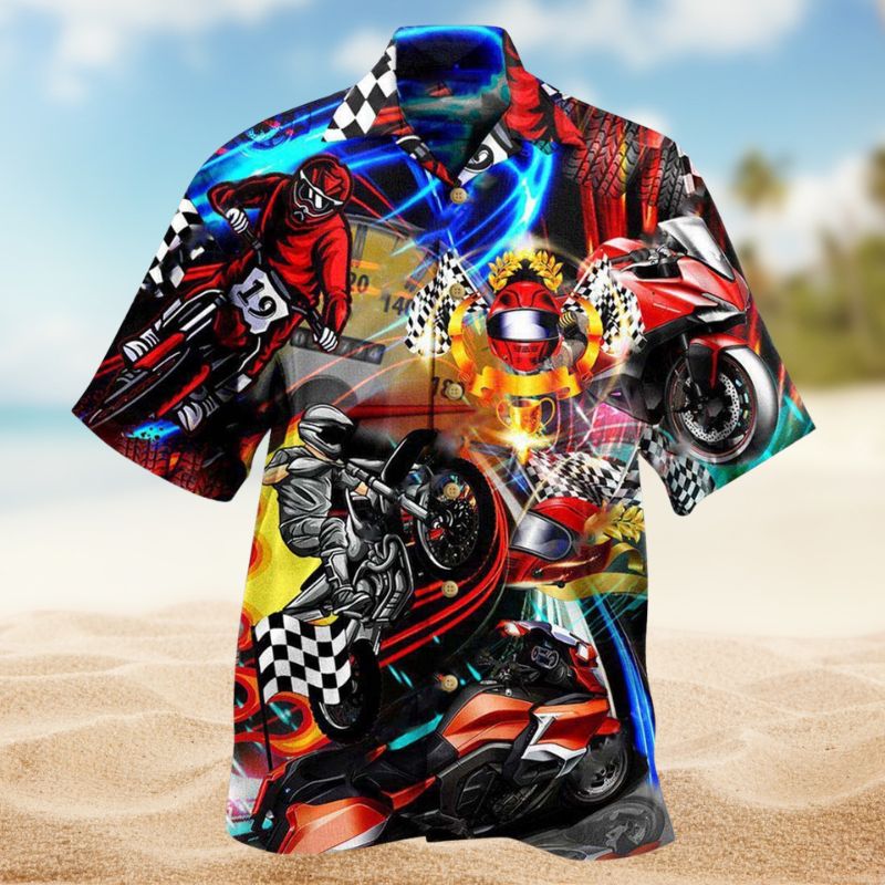 Motorcycle Ride Wind Hawaiian Shirt For Tropical Holidays, Outdoor Gatherings, And Everyday Comfort