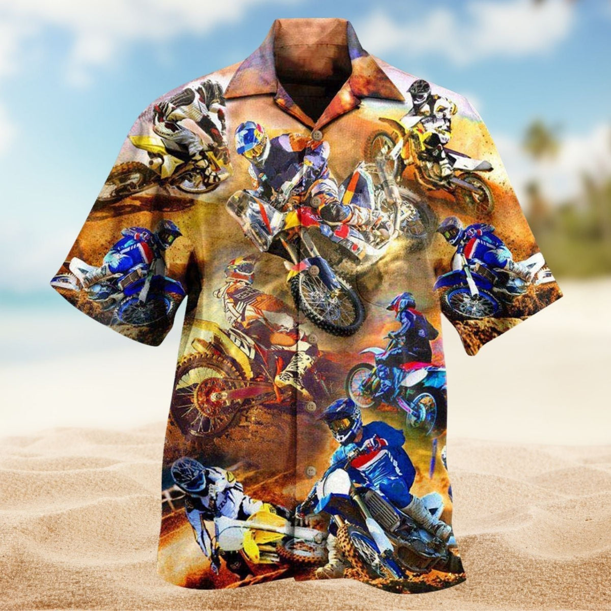Motorcycle Shift Gear Hawaiian Shirt For Motorsport Events, Beach Travel, And Thoughtful Gift Giving