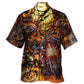 Gothic Dark Skull Gambling Hawaiian Shirt Print Closeup For Thoughtful Gifting
