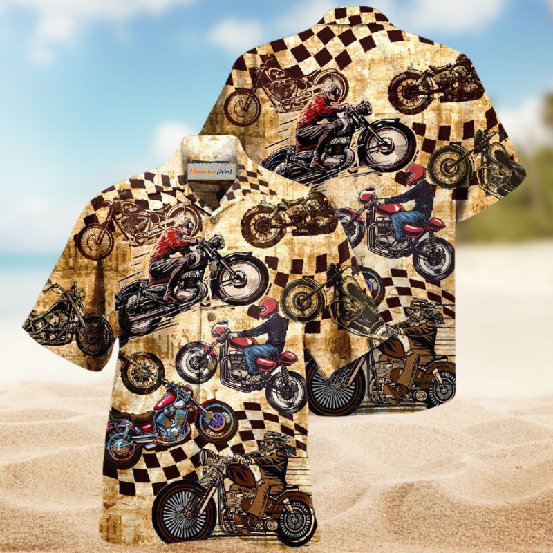 Motorcycle Therapy Ride Hawaiian Shirt For Beach Days, Summer Outings, And Thoughtful Gift Giving