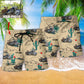 Motorcycle Trials Cactus Desert Beach Shorts Design Detail For Coastal Escapes And Daily Wear