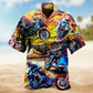 Motorcycle Under The Sunset Hawaiian Shirt For Coastal Outings Automotive Fans And Warm Weather Style