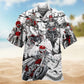 Motorcycle Rider Graphic Hawaiian Shirt For Island Vacations, Resort Wear, And Relaxed Seasonal Style