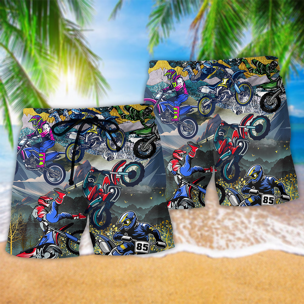 Motorcycle Ride Freedom Lifestyle Quote Beach Shorts For Resort Travel And Thoughtful Summer Gifting