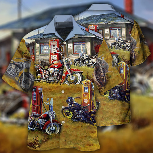 Motorcycle Vintage Shop Beach Shorts For Warm Weather Travel And Everyday Comfort