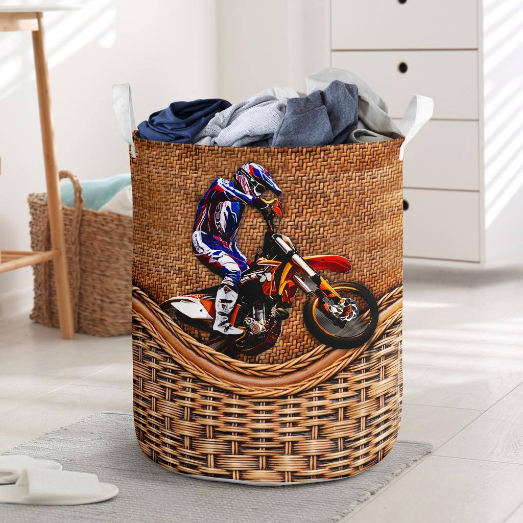 Motorcycle Laundry Basket For Room Home Organizer