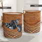 Motorcycles Rattan Texture Cool Laundry Basket For Room Home Organizer