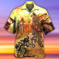Motorcycle Road Hawaiian Shirt Artwork Detail For Resort Trips And Outdoor Activities