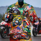 Patriotic Racing Car Hawaiian Shirt With All Over Print For Summer Vacation Beach Travel And Casual Wear