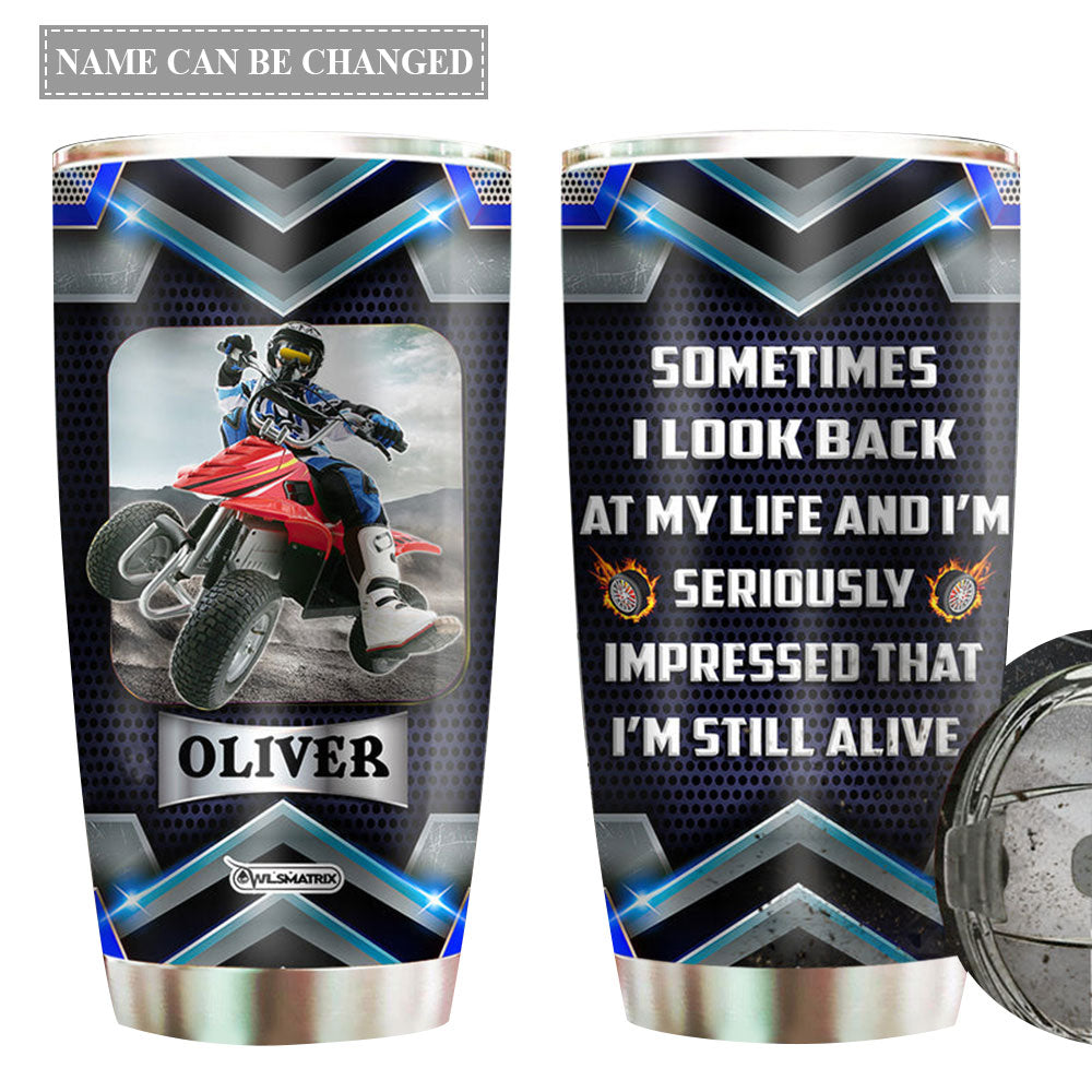 Motorsport I Am Still Alive Personalized 20 Oz Tumbler For Coffee Travel And Daily Drinks