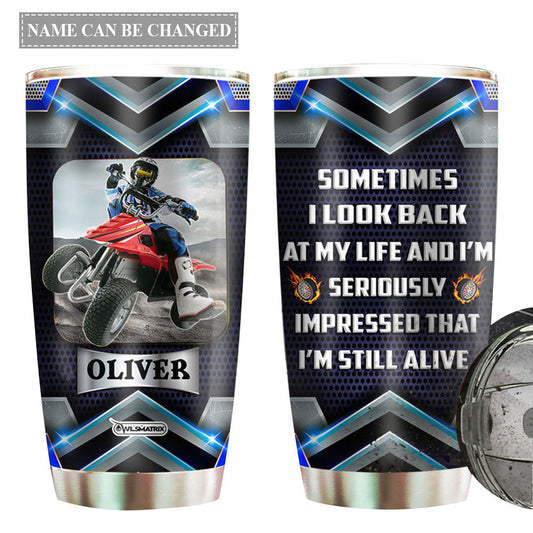 Motorsport I Am Still Alive Personalized 20 Oz Tumbler For Coffee Travel And Daily Drinks
