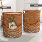 Mouse Rattan Texture Style Laundry Basket For Room Home Organizer