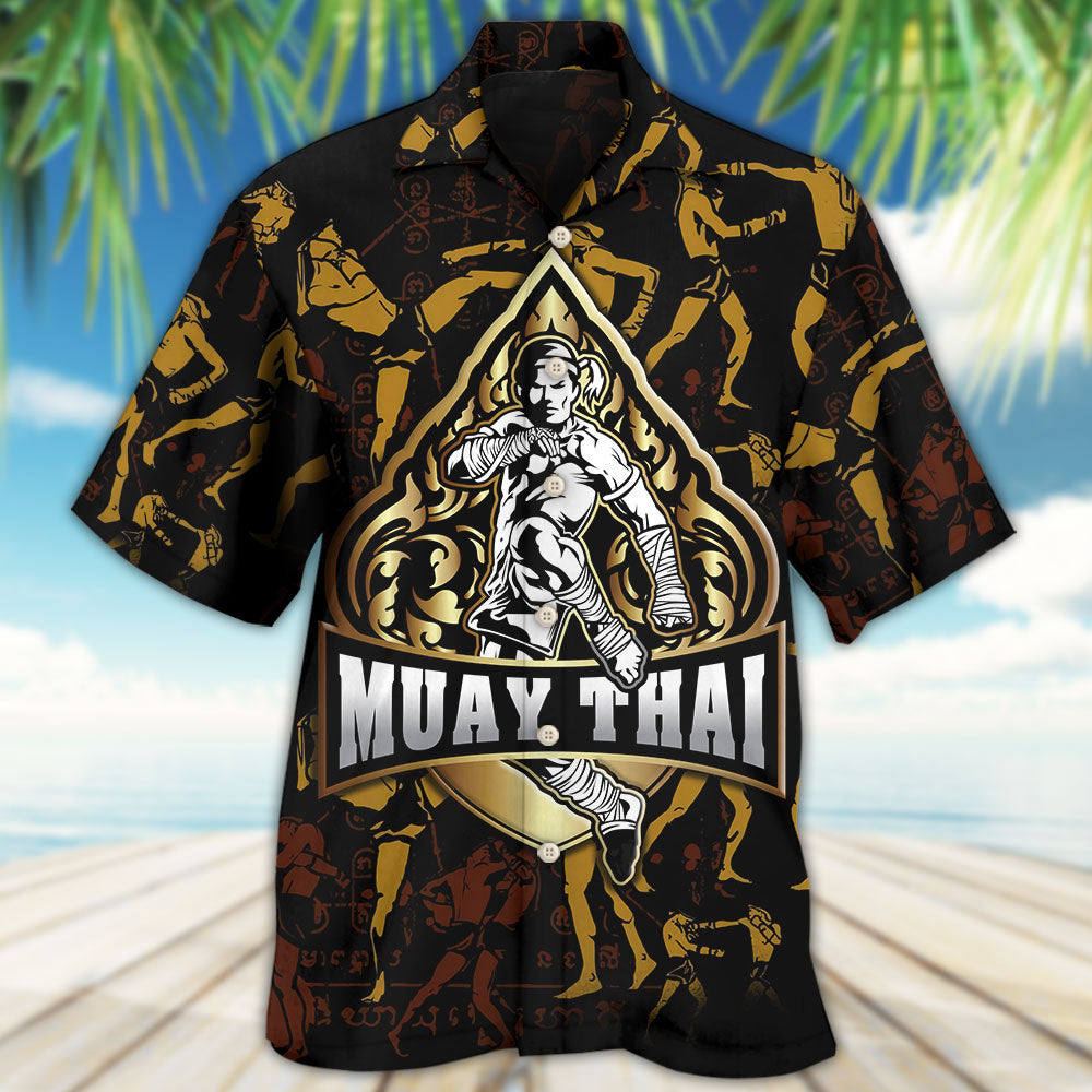 Muay Thai Hawaiian Shirt Pattern View For Lightweight Everyday Style