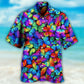 Butterfly Multi Bright Butterflies Hawaiian Shirt Pattern Detail For Summer Holidays And Outdoor Fun