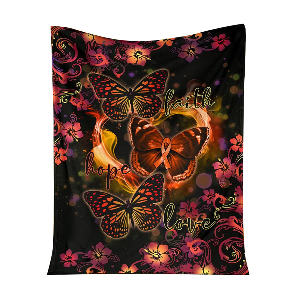 Multiple Sclerosis Awareness Flannel Blanket For Cozy Bedroom Sofa Decor