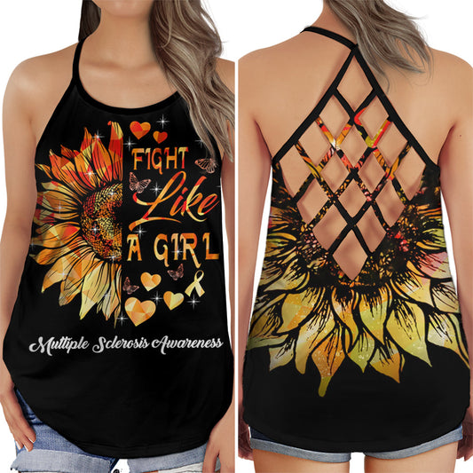 Multiple Sclerosis Strength And Support Hollow Tank Top For Community Events And Positive Support