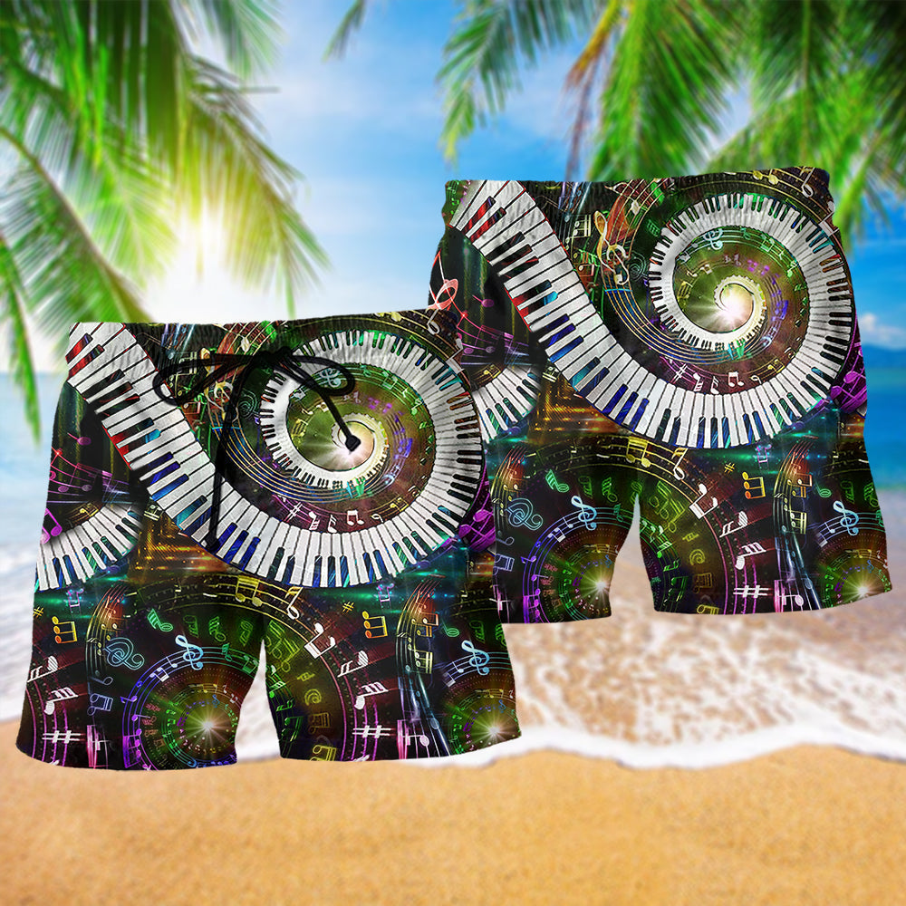 Music Piano Beach Shorts For Warm Weather Outings And Everyday Comfort