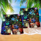 Music Drum Lover Beach Shorts Artwork Detail For Casual Warm Weather Outfits
