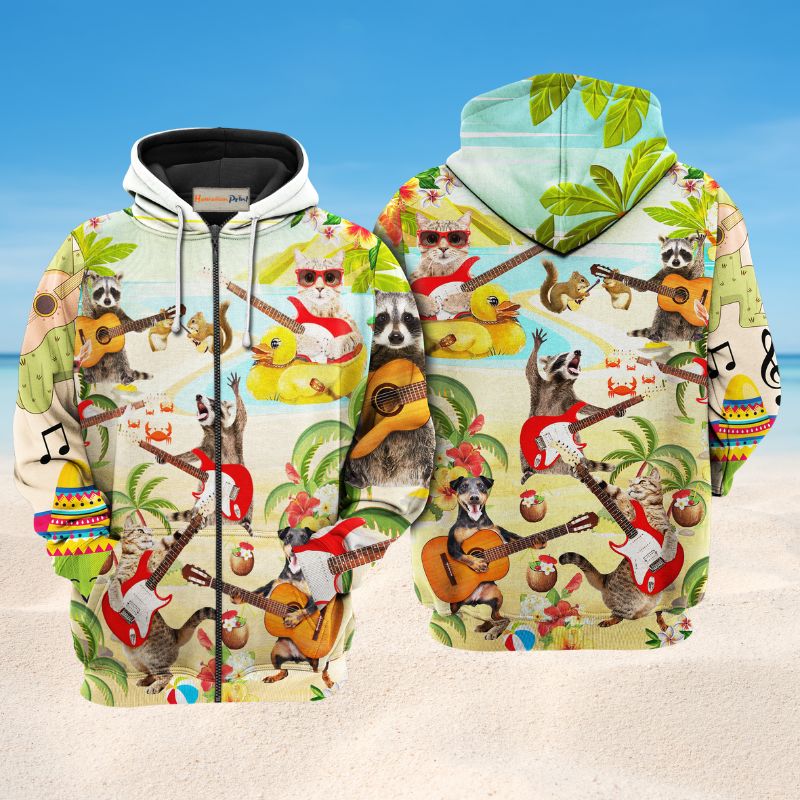 Music Animals Hoodie For Musicians Weekend Travel And Thoughtful Gift Giving