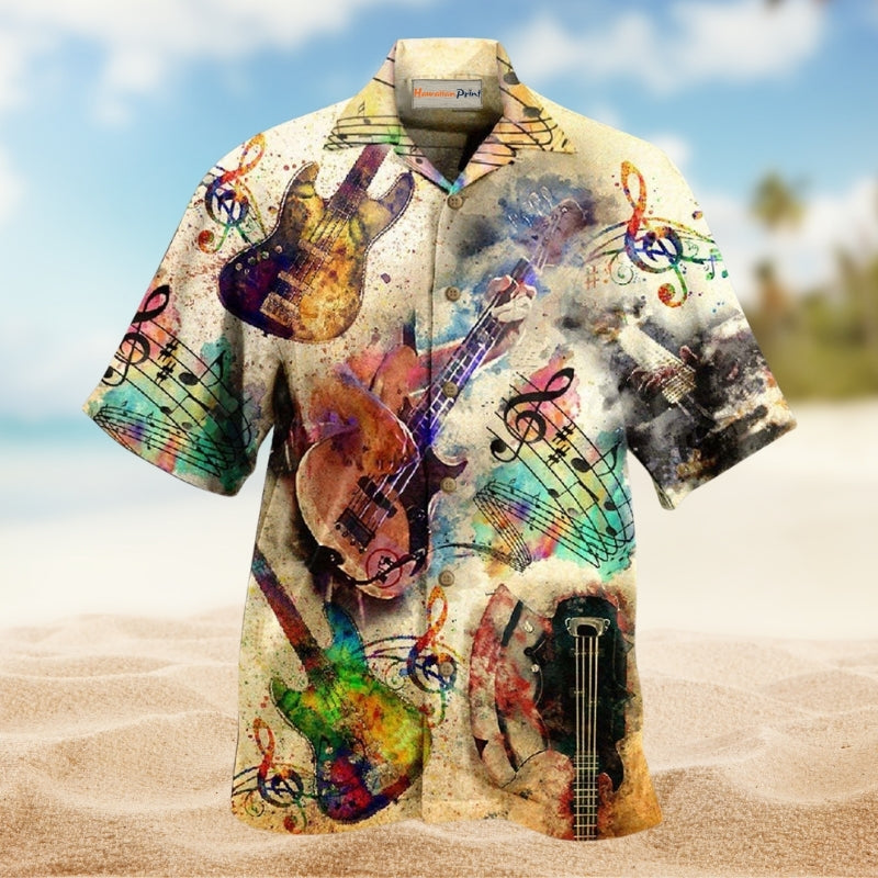 Music Bass It Is Like Guitar But Way Cooler Hawaiian Shirt For Coastal Vacations Live Music Fans And Everyday Wear