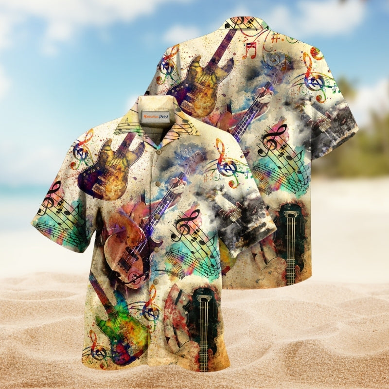 Music Bass It Is Like Guitar But Way Cooler Hawaiian Shirt For Coastal Vacations Live Music Fans And Everyday Wear