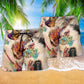 Music Guitar Beach Shorts Pattern Detail For Relaxed Weekends And Laid Back Styling