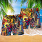 Music Jazz Beach Shorts Pattern Detail For Poolside Fun And Lightweight Summer Style