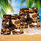 Retro Music Band Custom Beach Shorts Design View For Comfortable Resort And Beach Styling
