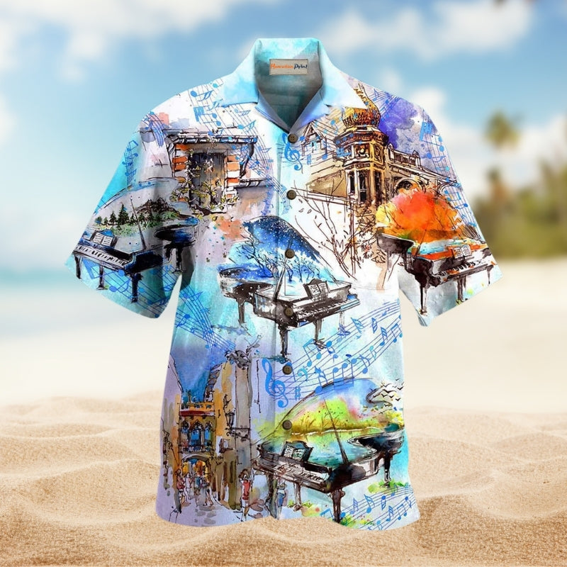 Music Fly Everywhere Of The World Hawaiian Shirt For Coastal Vacations Live Music Fans And Everyday Wear