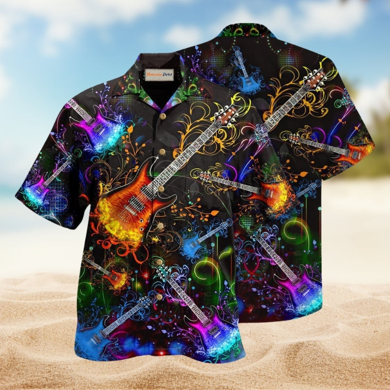 Music Go Where The Guitar Takes You Hawaiian Shirt For Coastal Vacations Live Music Fans And Everyday Wear