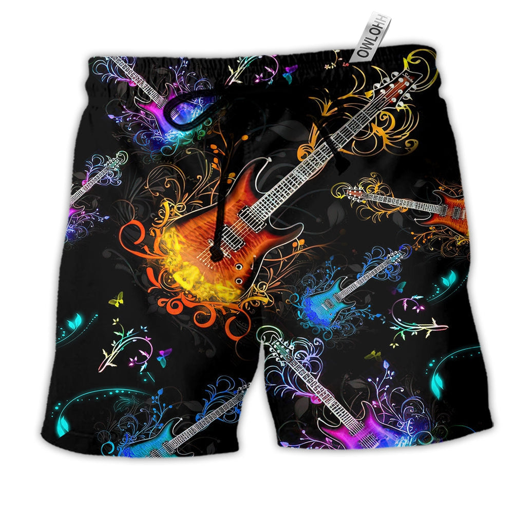 Music Gowhere The Guitar Takes You Hawaiian Beach Shorts For Summer Festivals And Travel