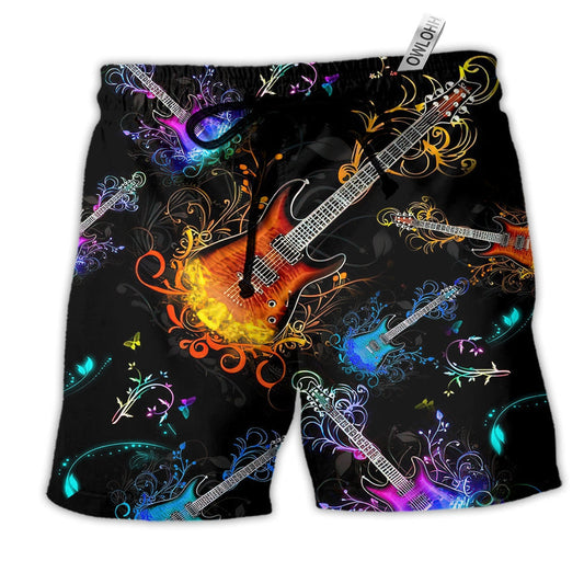 Music Gowhere The Guitar Takes You Hawaiian Beach Shorts For Summer Festivals And Travel