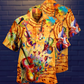 Peace Guitar Hawaiian Shirt With All Over Print For Coastal Trips Outdoor Events And Relaxed Summer Wear