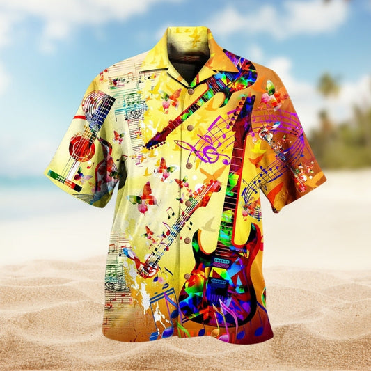 Motorcycle Biker Personalized Photo Hawaiian Shirt Button Front Artwork For Outdoor Gatherings