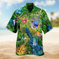 Music Guitar Hawaiian Shirt For Island Vacations, Resort Wear, And Relaxed Seasonal Style