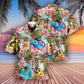 Rose Guitar Hawaiian Shirt With All Over Print For Tropical Holiday Resort Parties And Everyday Style
