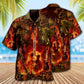 Flame Guitar Hawaiian Shirt With All Over Print For Coastal Adventures Summer Events And Everyday Comfort