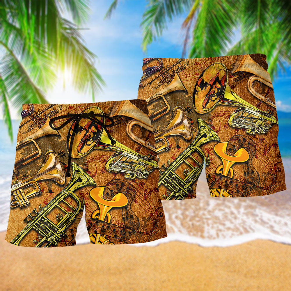 Music Happiness Colorful Vibes Beach Shorts For Music Festival Travel And Summer Style