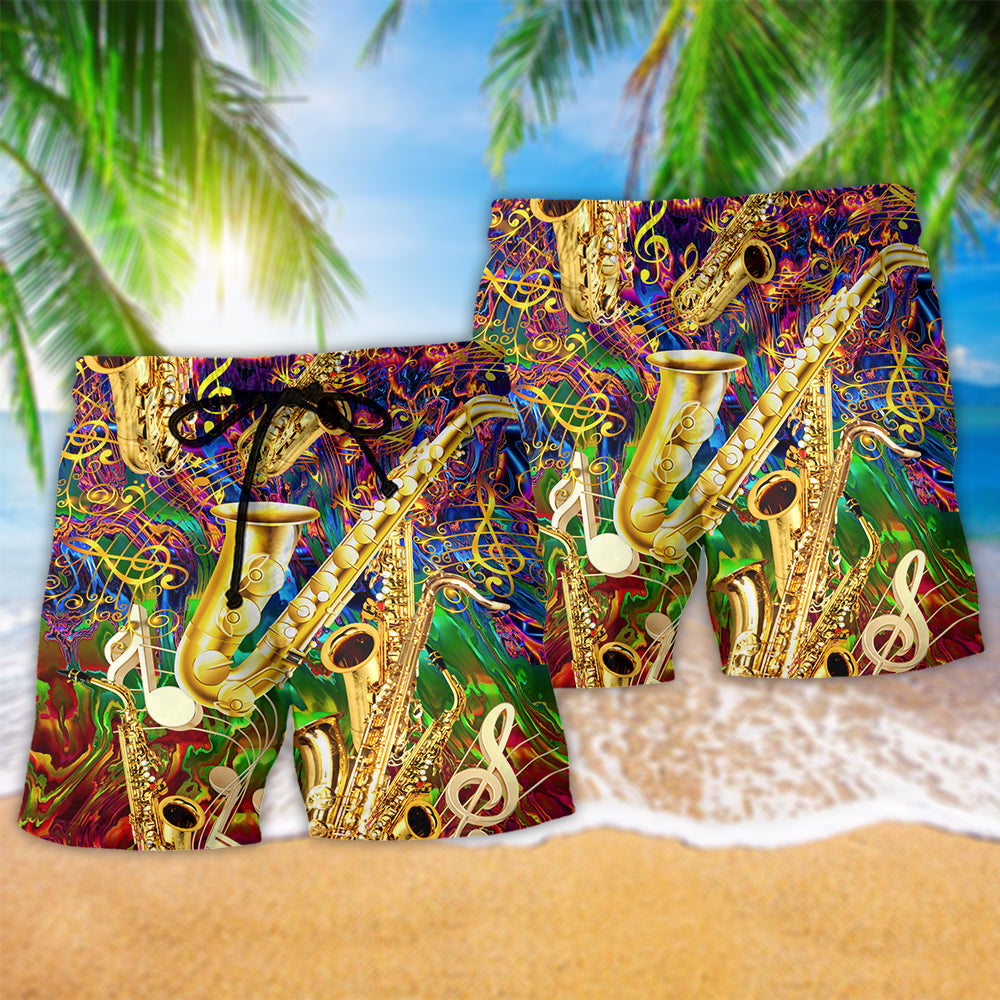Music I Know It Fun Beach Shorts Artwork Detail For Music Lovers And Gift Giving
