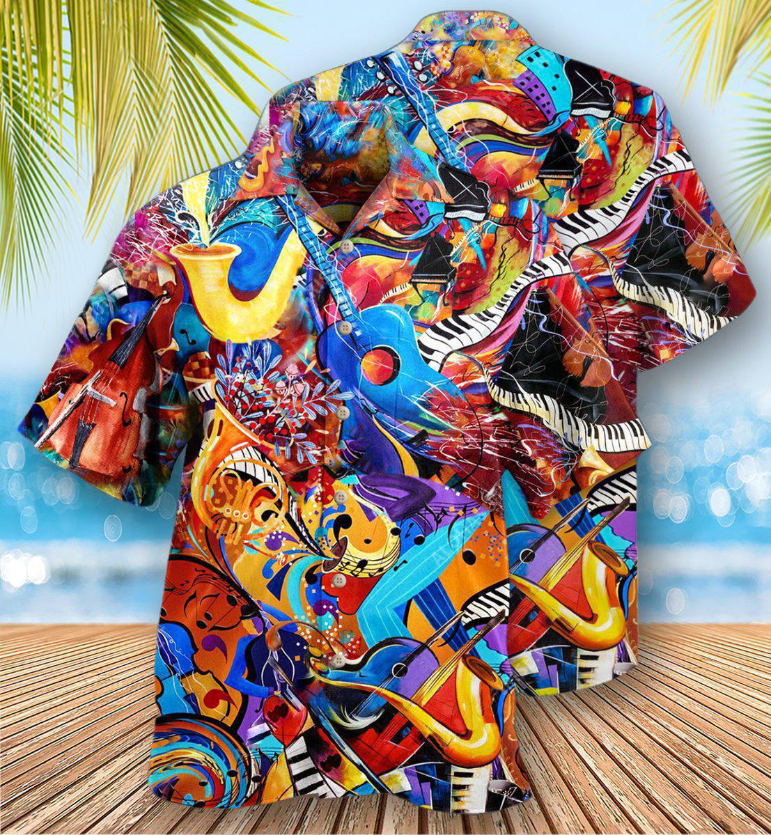Music Notes Hawaiian Shirt With All Over Print For Warm Weather Adventures Parties And Daily Comfort