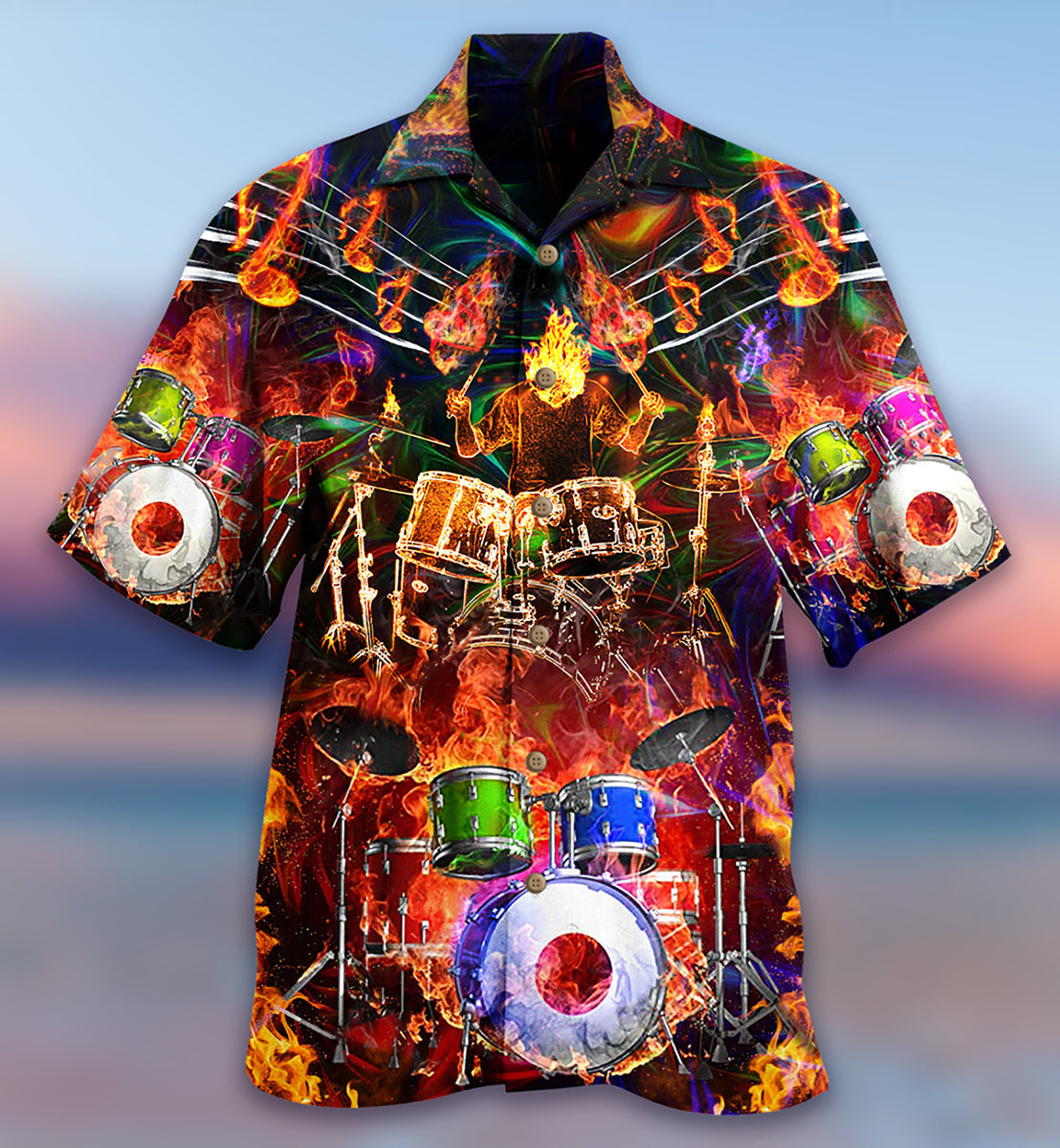 Drum Music Hawaiian Shirt For Poolside Relaxation And Sunny Getaways