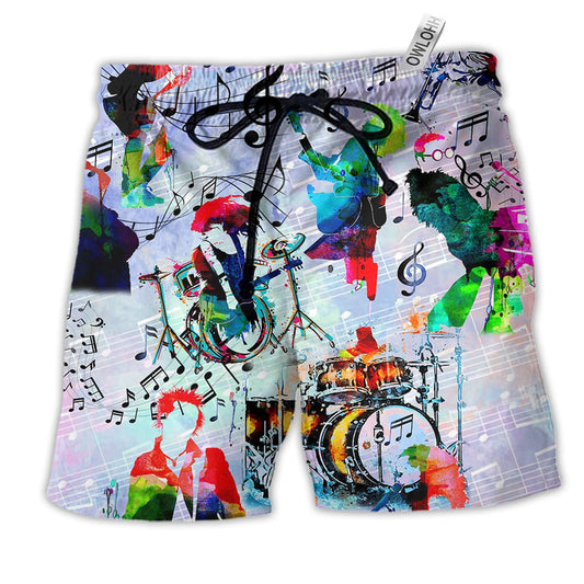 Music It's More Than Music To US Hawaiian Print Beach Shorts For Creative Warm Weather Outfits