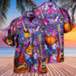 Purple Vintage Guitar Hawaiian Shirt For Coastal Adventures And Warm Weather Wear