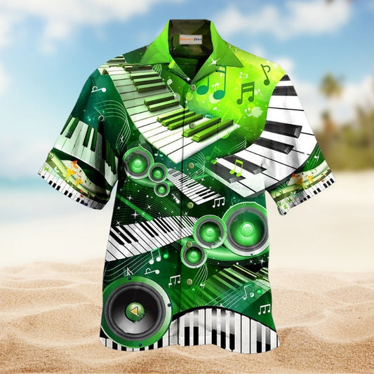 Bold Yoga Attitude Graphic Hawaiian Shirt Pattern Detail For Resort Wear