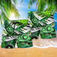 Music Love Green Style So Cool Hawaiian Print Beach Shorts For Creative Warm Weather Outfits